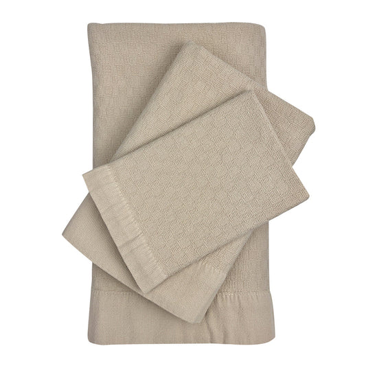 Turkish Towel Bundle – Set of 3 | Honeycomb Cotton Bath, Hand & Washcloth