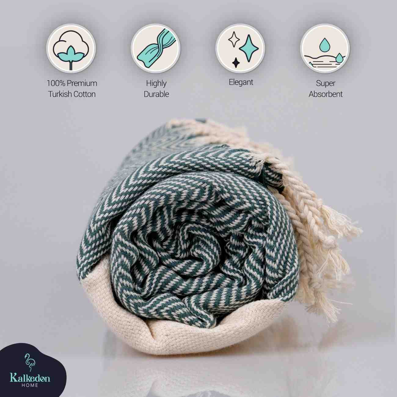 Herringbone Turkish Cotton Towel