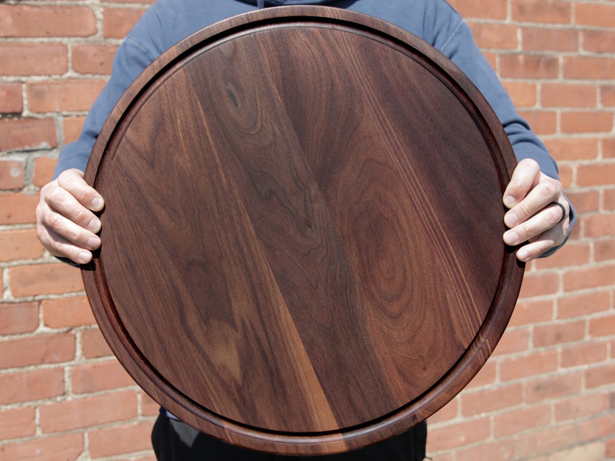 Round Cheese Board, 18 inch Walnut or Maple