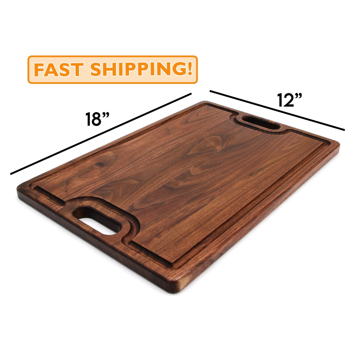 Reversible Cutting Board with Handles, 18 x 12