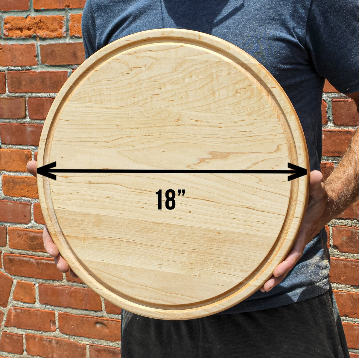 Round Cheese Board, 18 inch Walnut or Maple