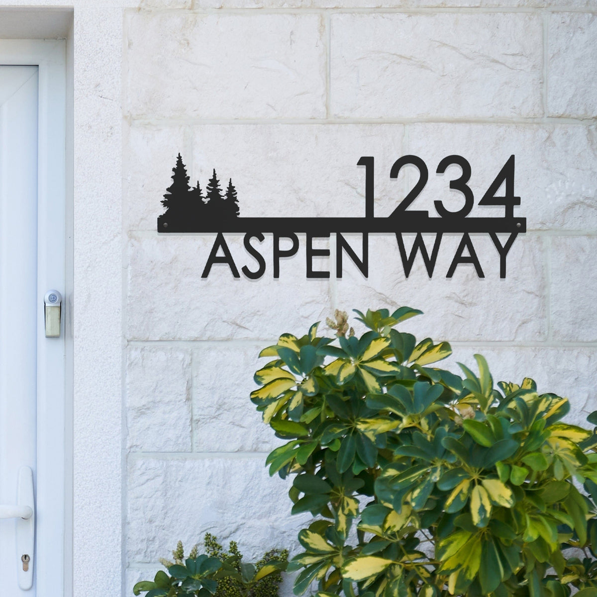 Modern Outdoor House Numbers | Personalized Metal Address Sign