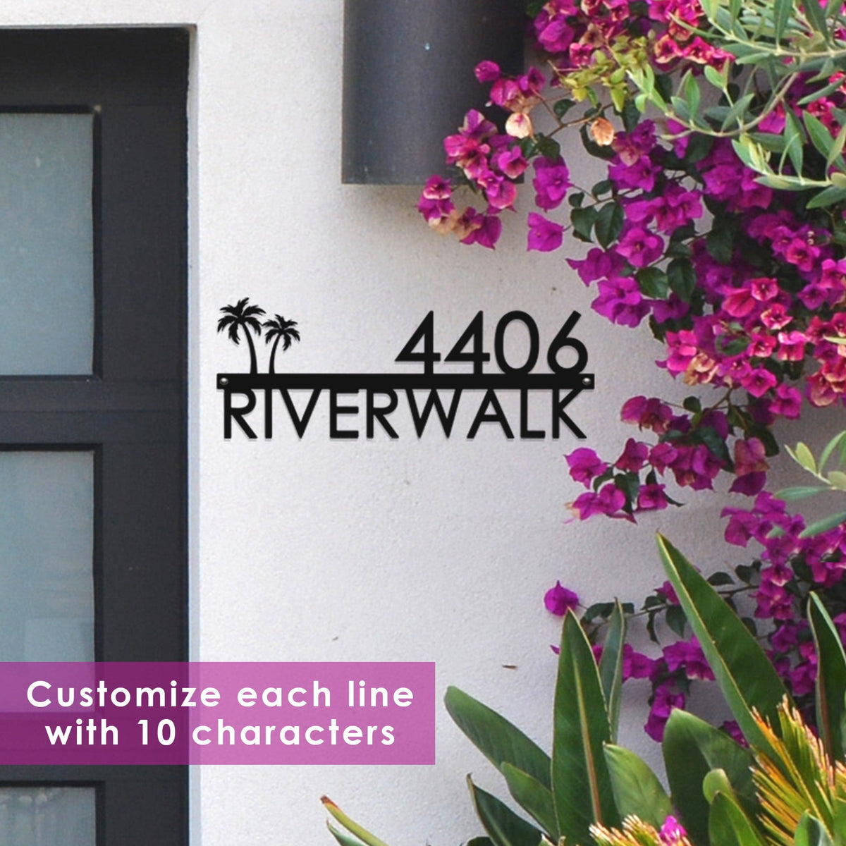 Modern Outdoor House Numbers | Personalized Metal Address Sign