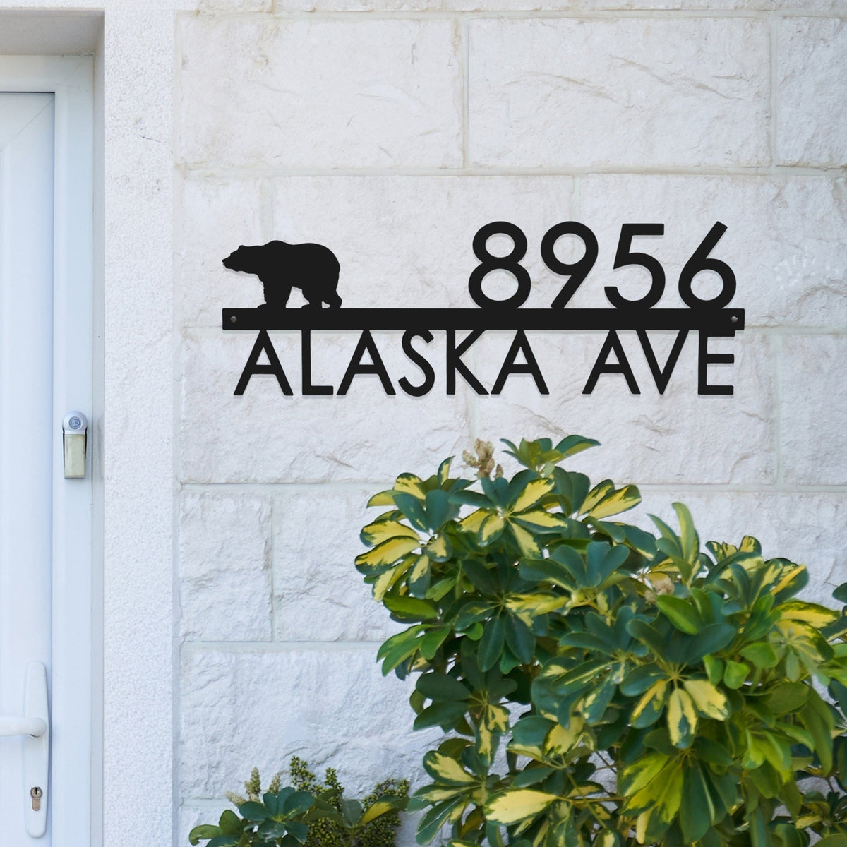 Modern Outdoor House Numbers | Personalized Metal Address Sign