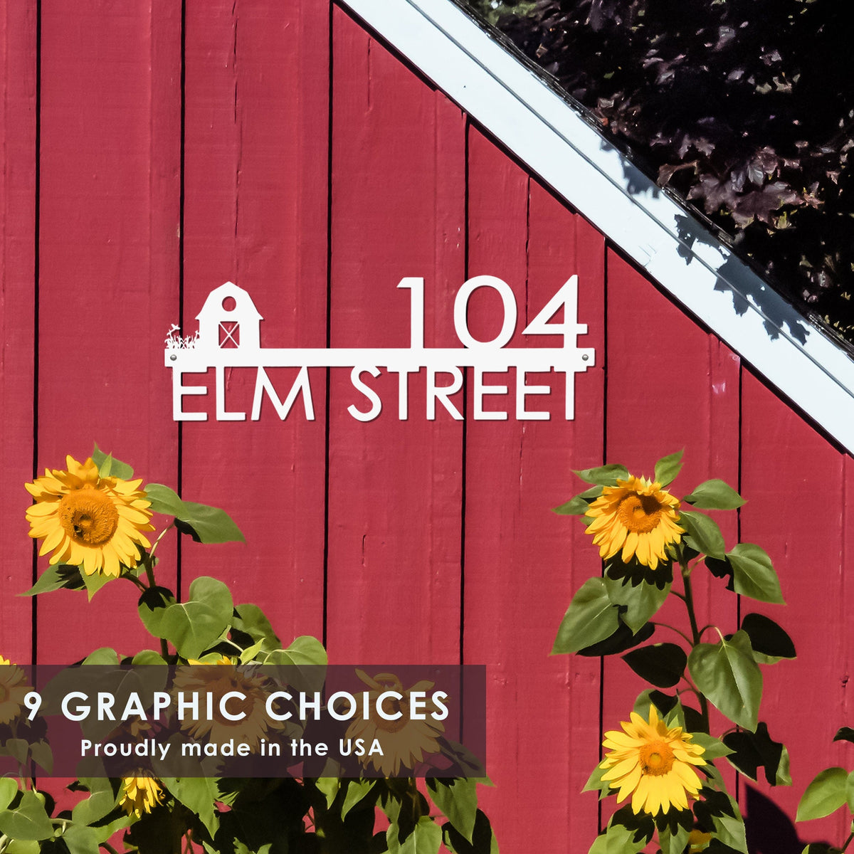 Modern Outdoor House Numbers | Personalized Metal Address Sign