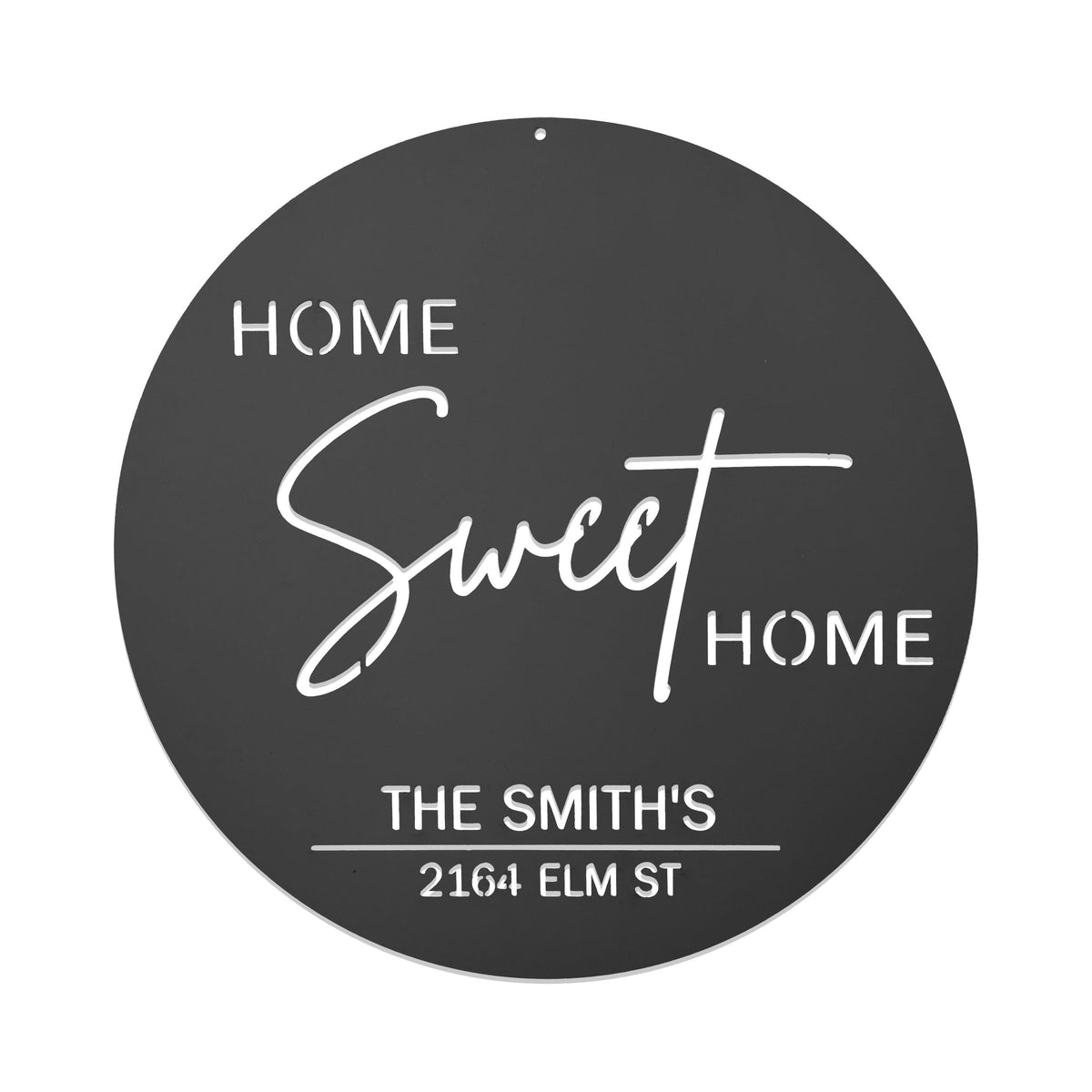 Home Sweet Home Circle Plaque | Personalized Family Sign
