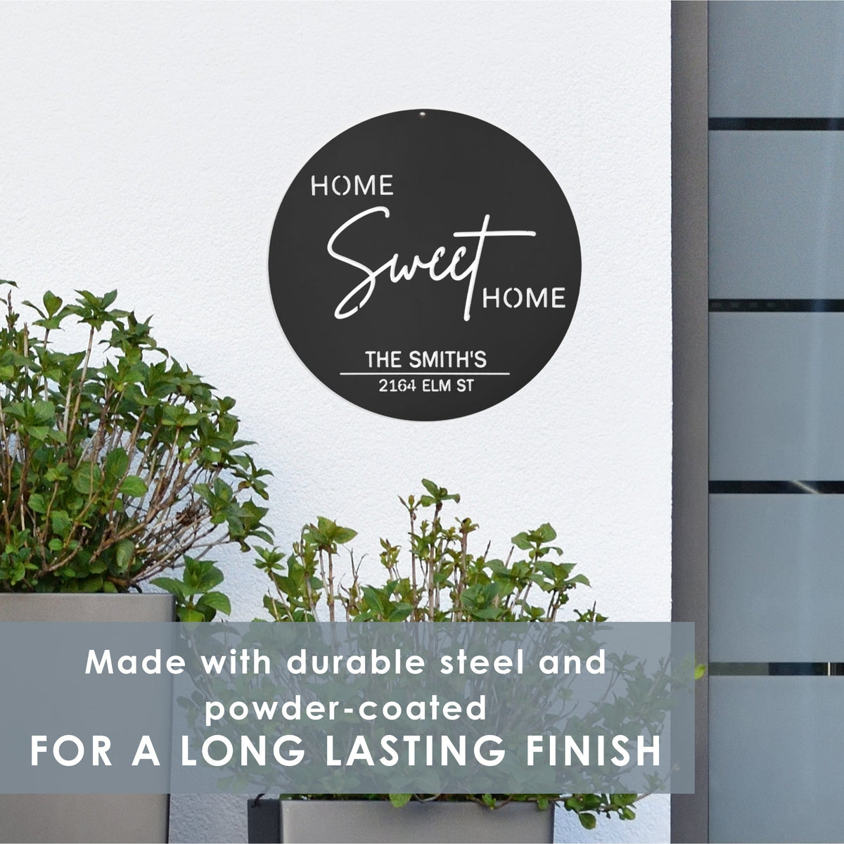 Home Sweet Home Circle Plaque | Personalized Family Sign