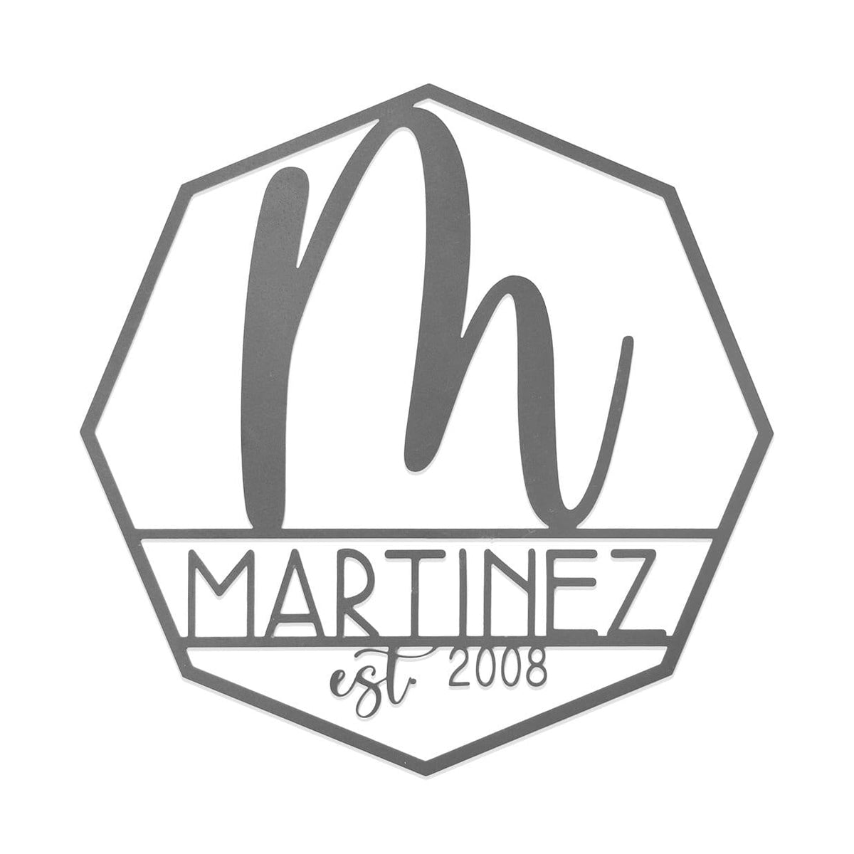 Ashton Monogram | Personalized Name & Established Year Sign