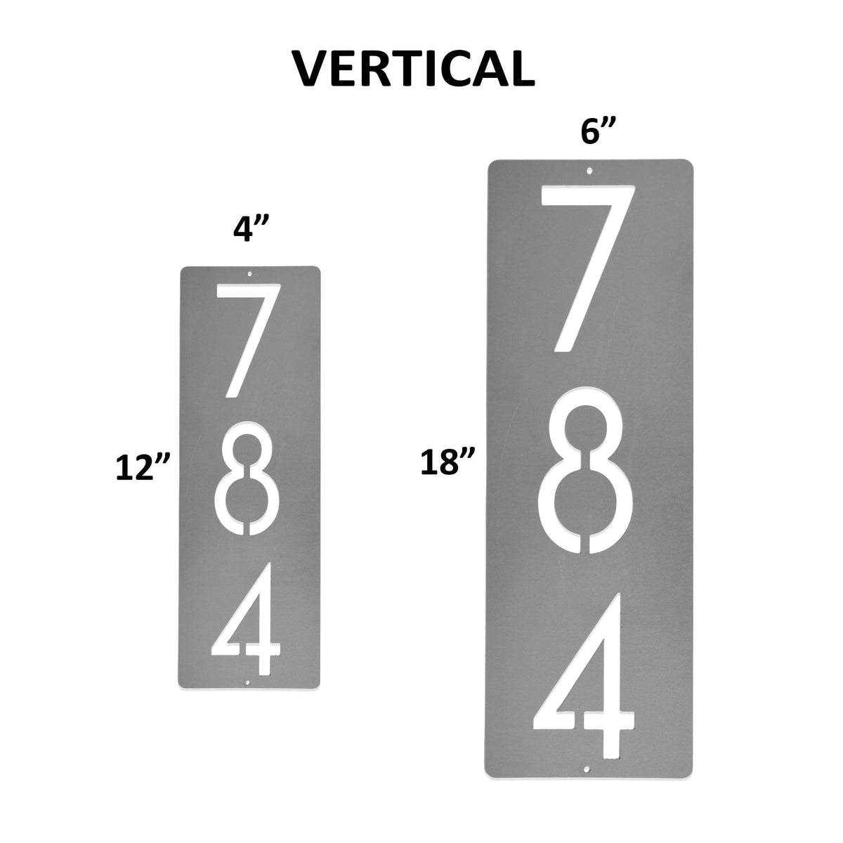Cider House Address Plaque | Vertical Metal House Numbers