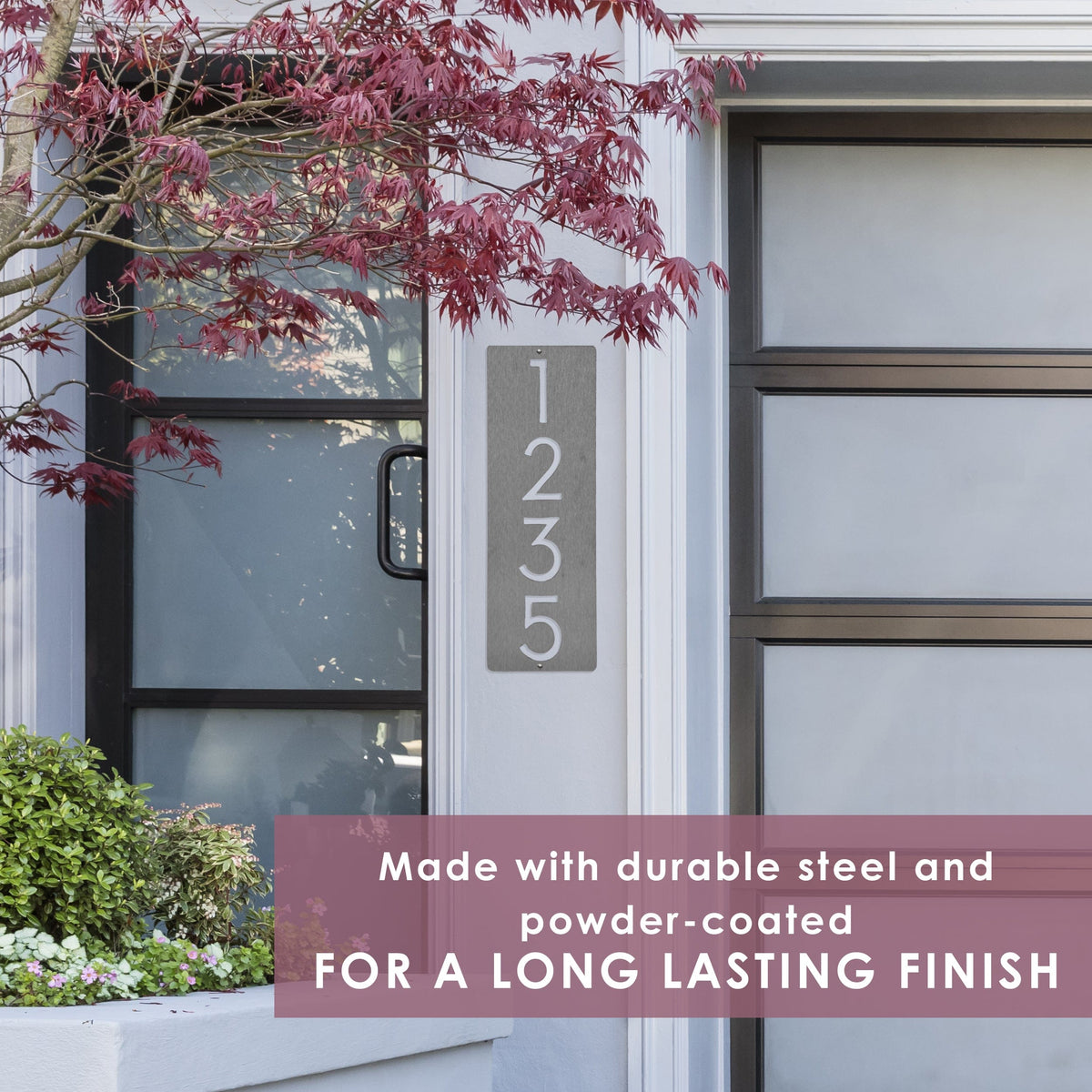 Cider House Address Plaque | Vertical Metal House Numbers
