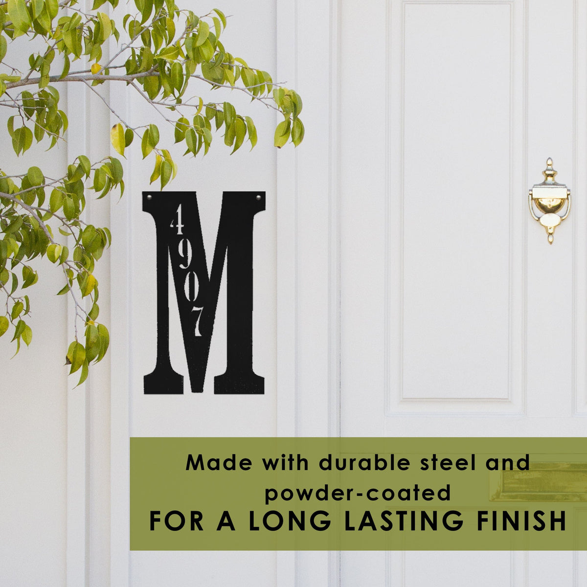 Letter Address Plaque | Personalized Monogram House Numbers