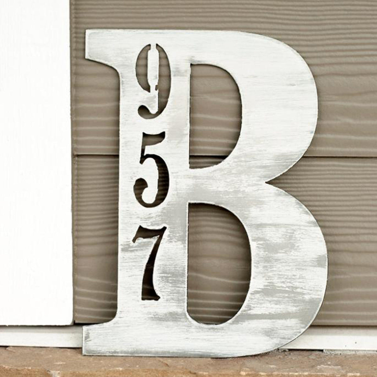 Letter Address Plaque | Personalized Monogram House Numbers