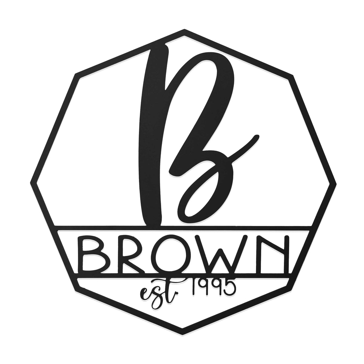 Ashton Monogram | Personalized Name & Established Year Sign