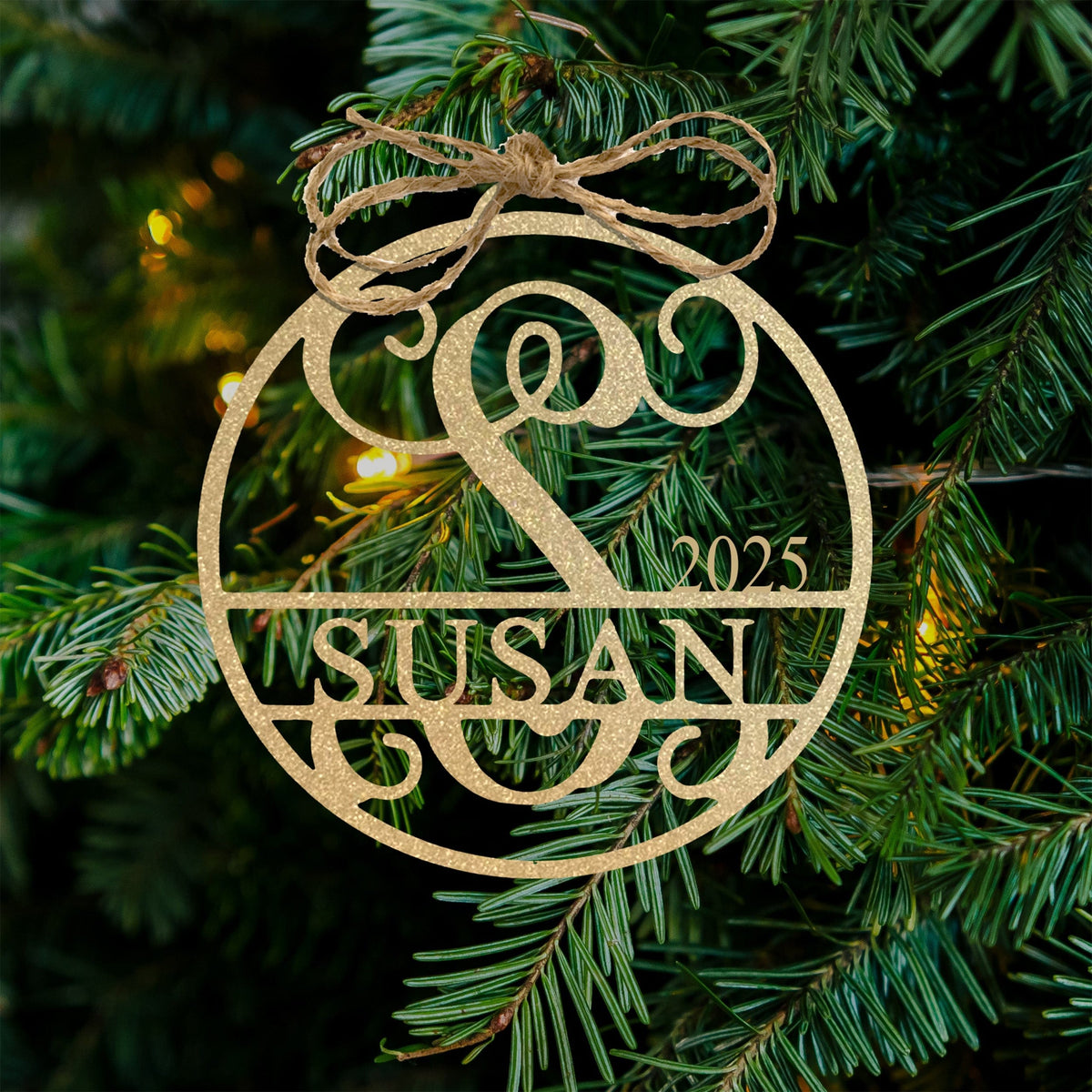 Circle Monogram with Name | Personalized Metal Monogram Sign