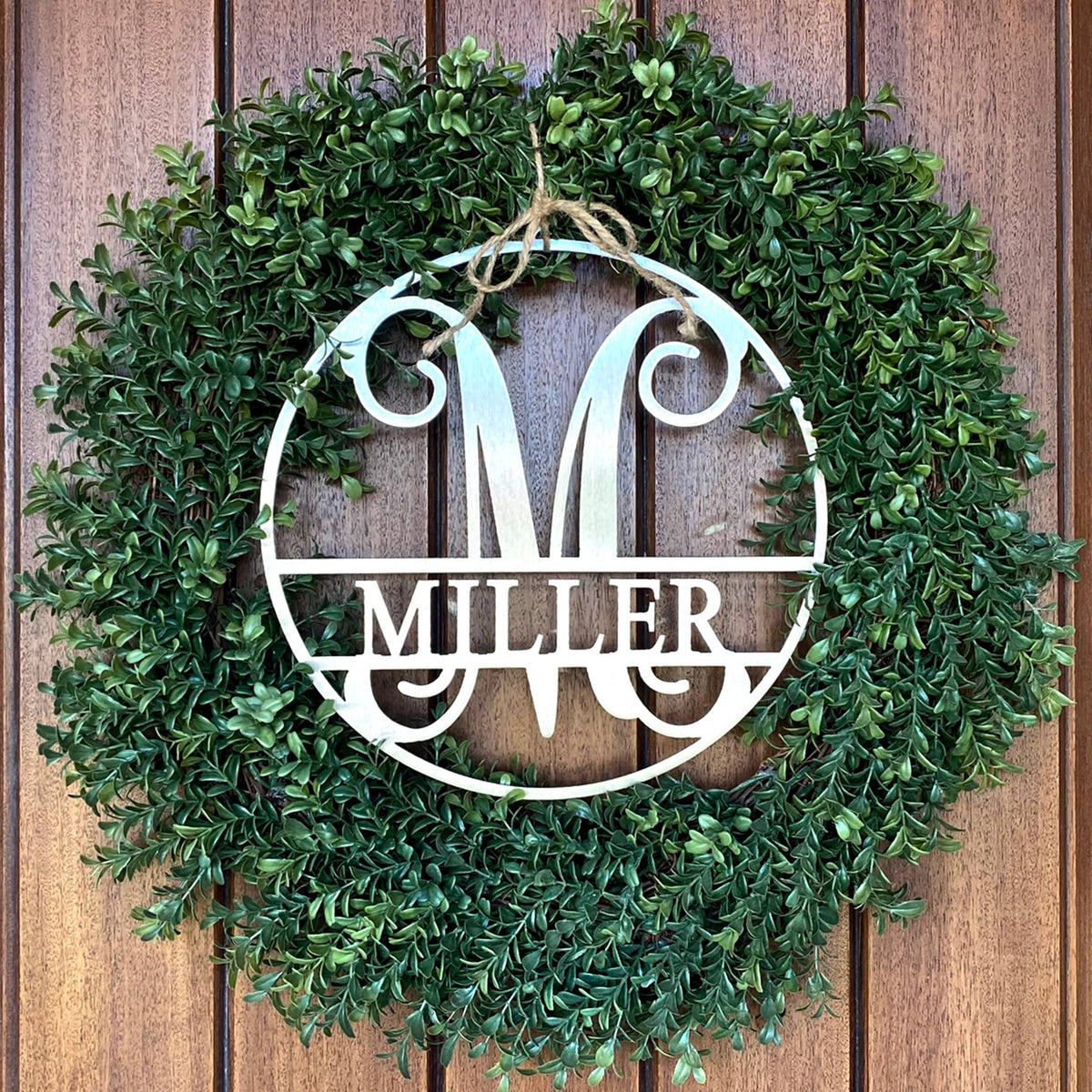 Circle Monogram with Name | Personalized Metal Monogram Sign