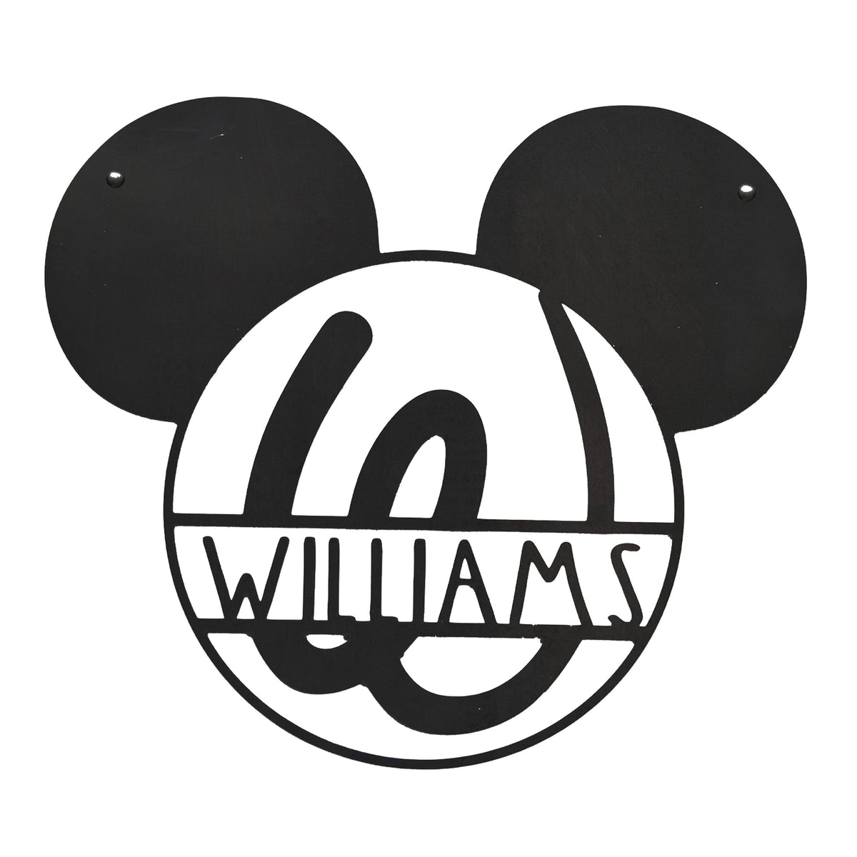 Mouse Ears & Castle Monogram | Personalized Kids Name Sign