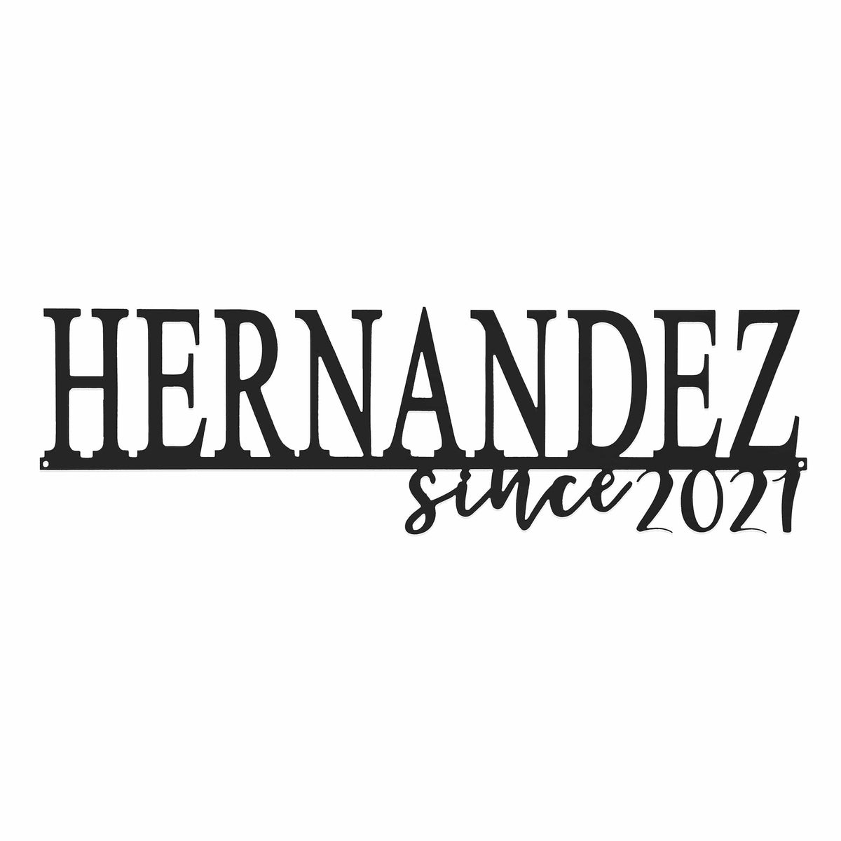 Our Happy Family Sign | Personalized Name and Year Sign