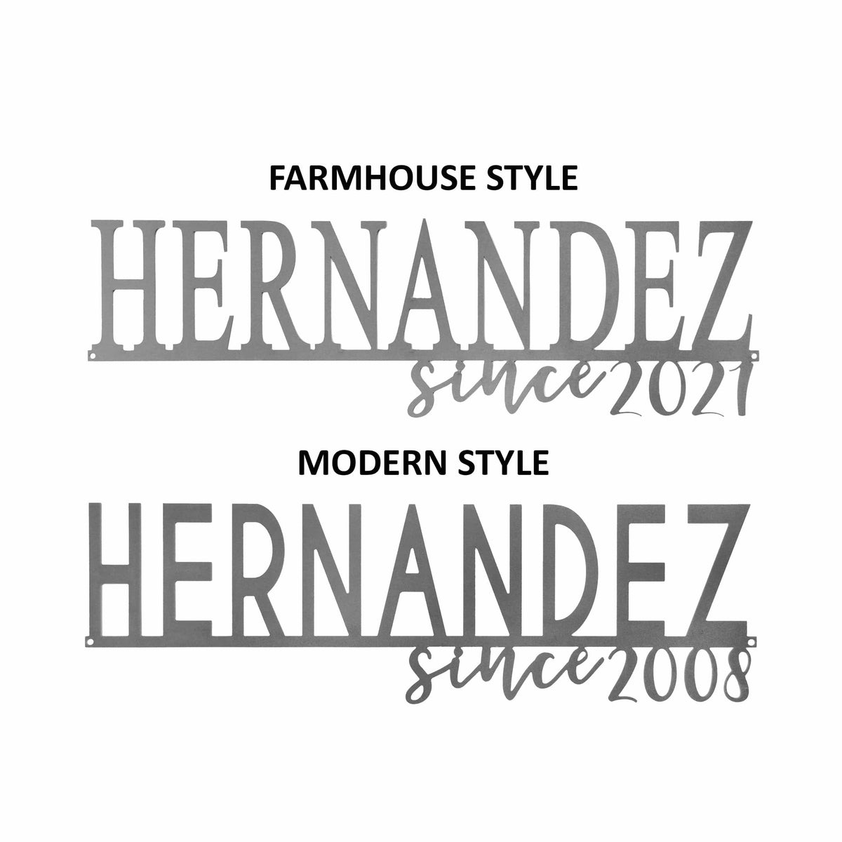 Our Happy Family Sign | Personalized Name and Year Sign
