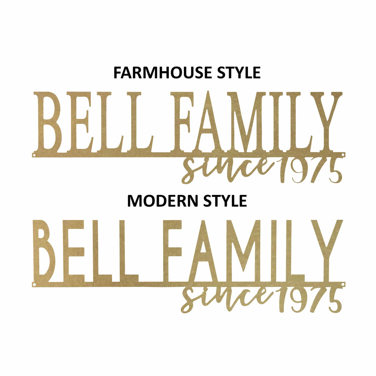 Our Happy Family Sign | Personalized Name and Year Sign