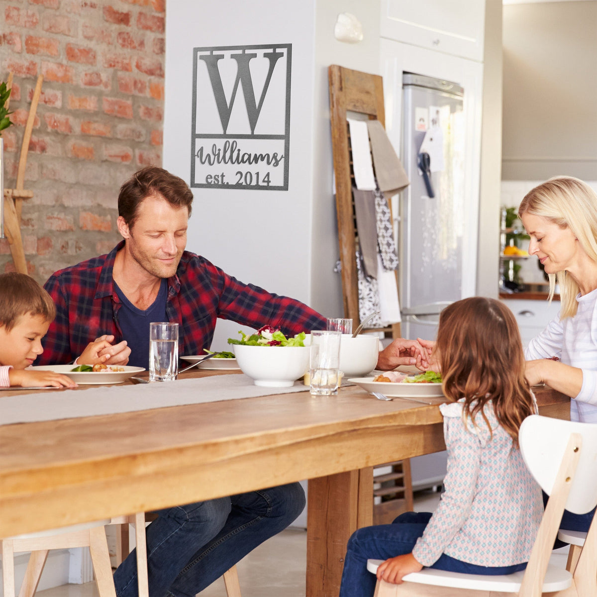 Weston Monogram | Custom Metal Name and Date Sign