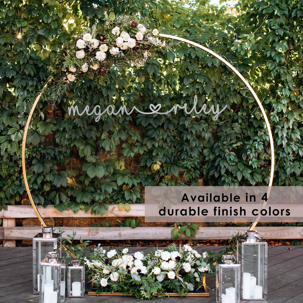 I Heart You Couples Name Sign | Personalized Metal Wall Art