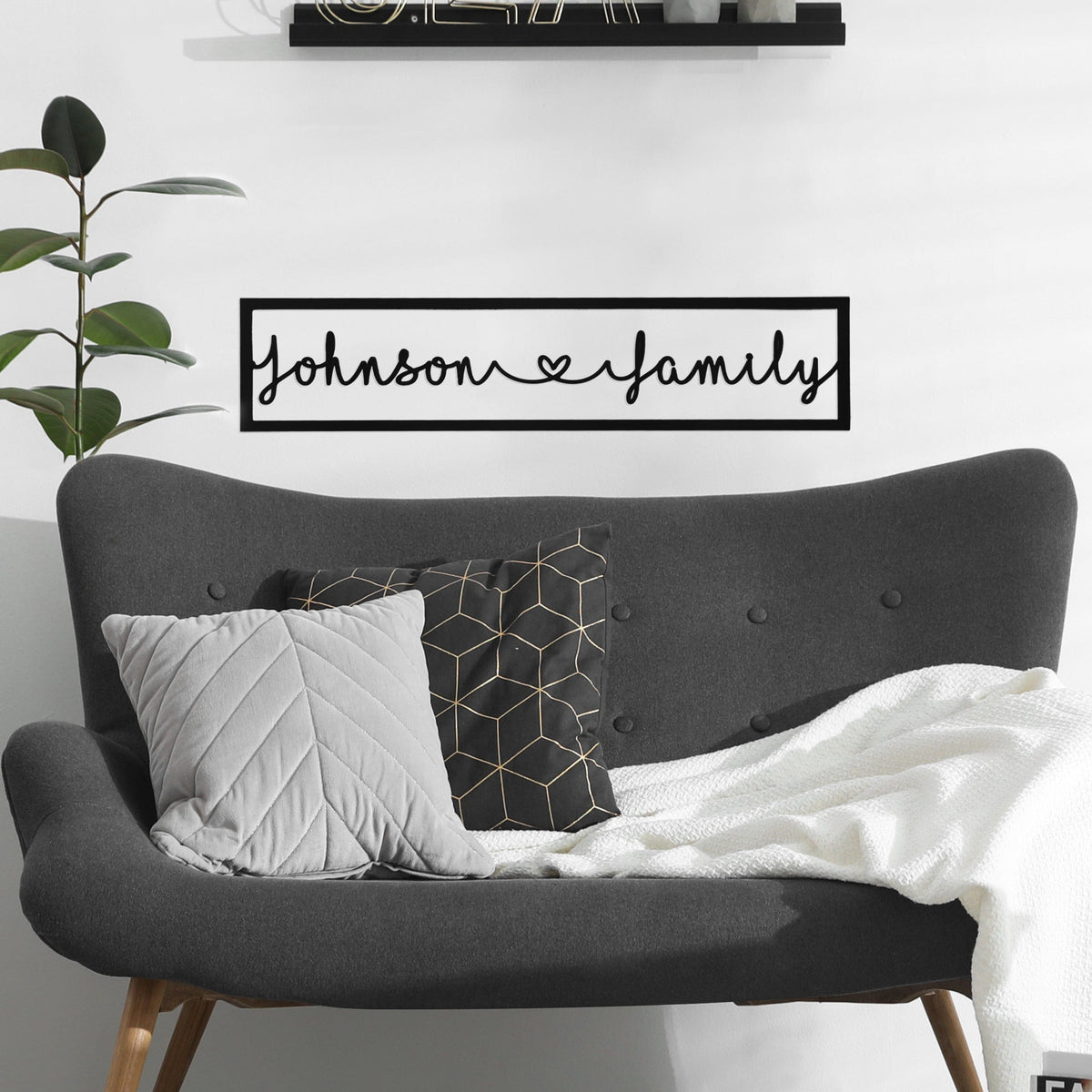 I Heart You Couples Name Sign | Personalized Metal Wall Art