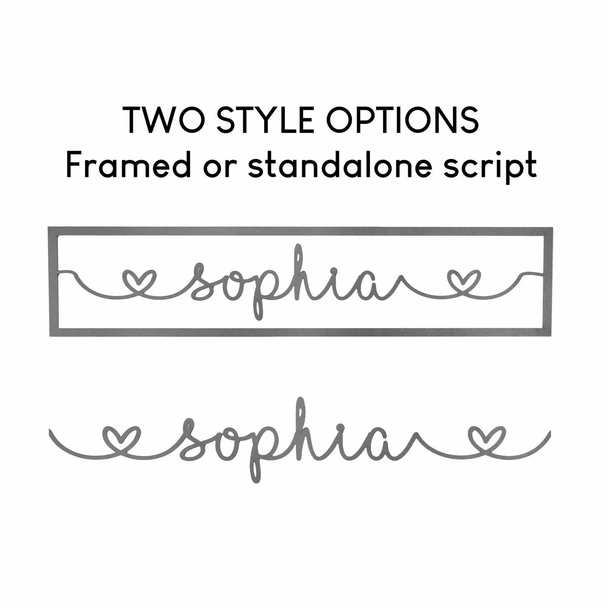 I Heart You Couples Name Sign | Personalized Metal Wall Art